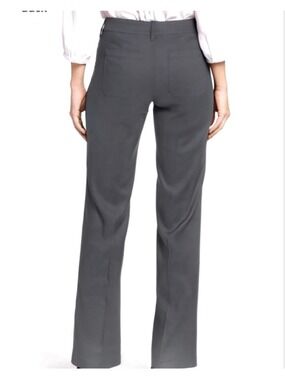 Women's NYDJ Charcoal Gray Stretch Linen Trousers Size 12
